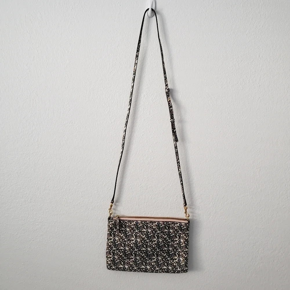 Tory Burch colorblock Paisley leather crossbody